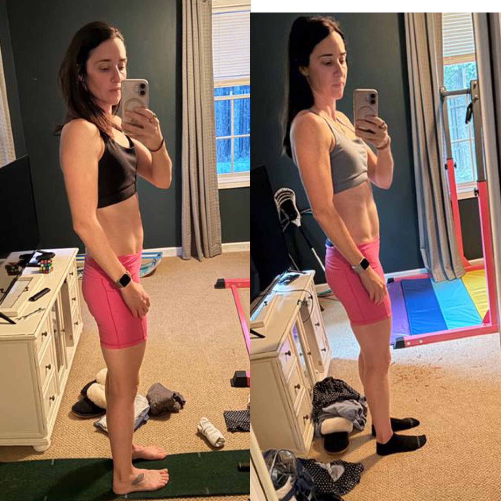 MacKenzie side-view progress comparison