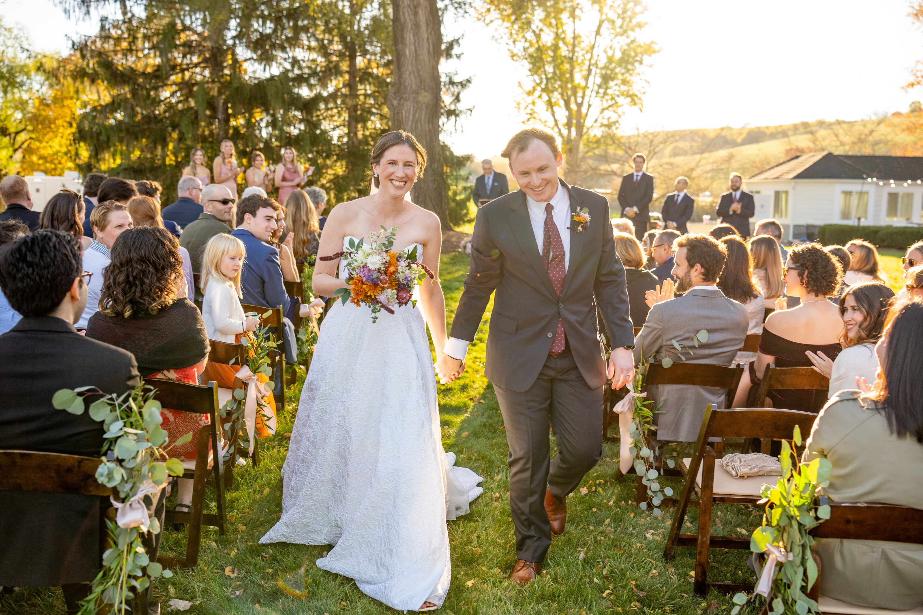 Candid Virginia wedding recessional, Mason Jesmer Photography