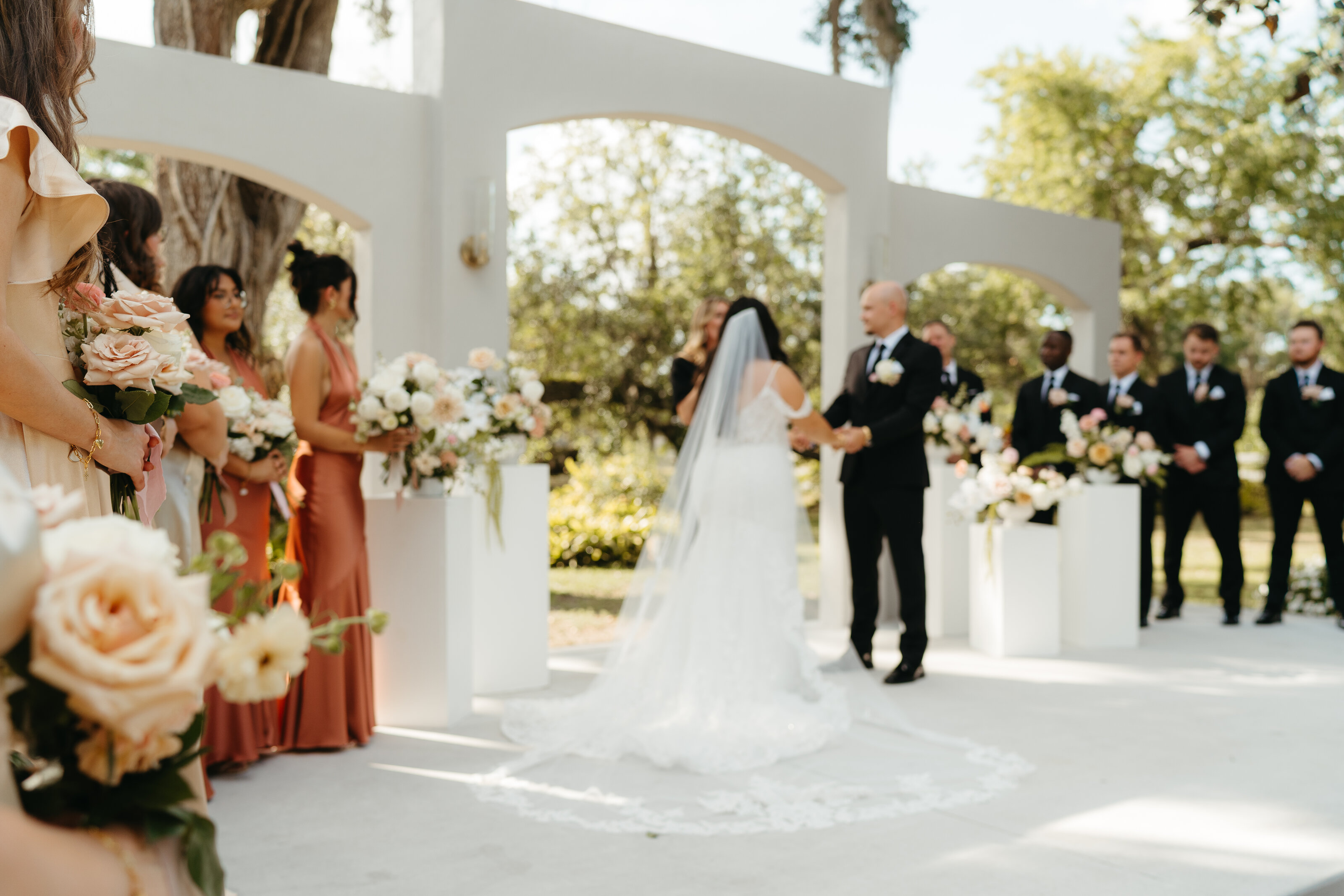 Couple at altar
