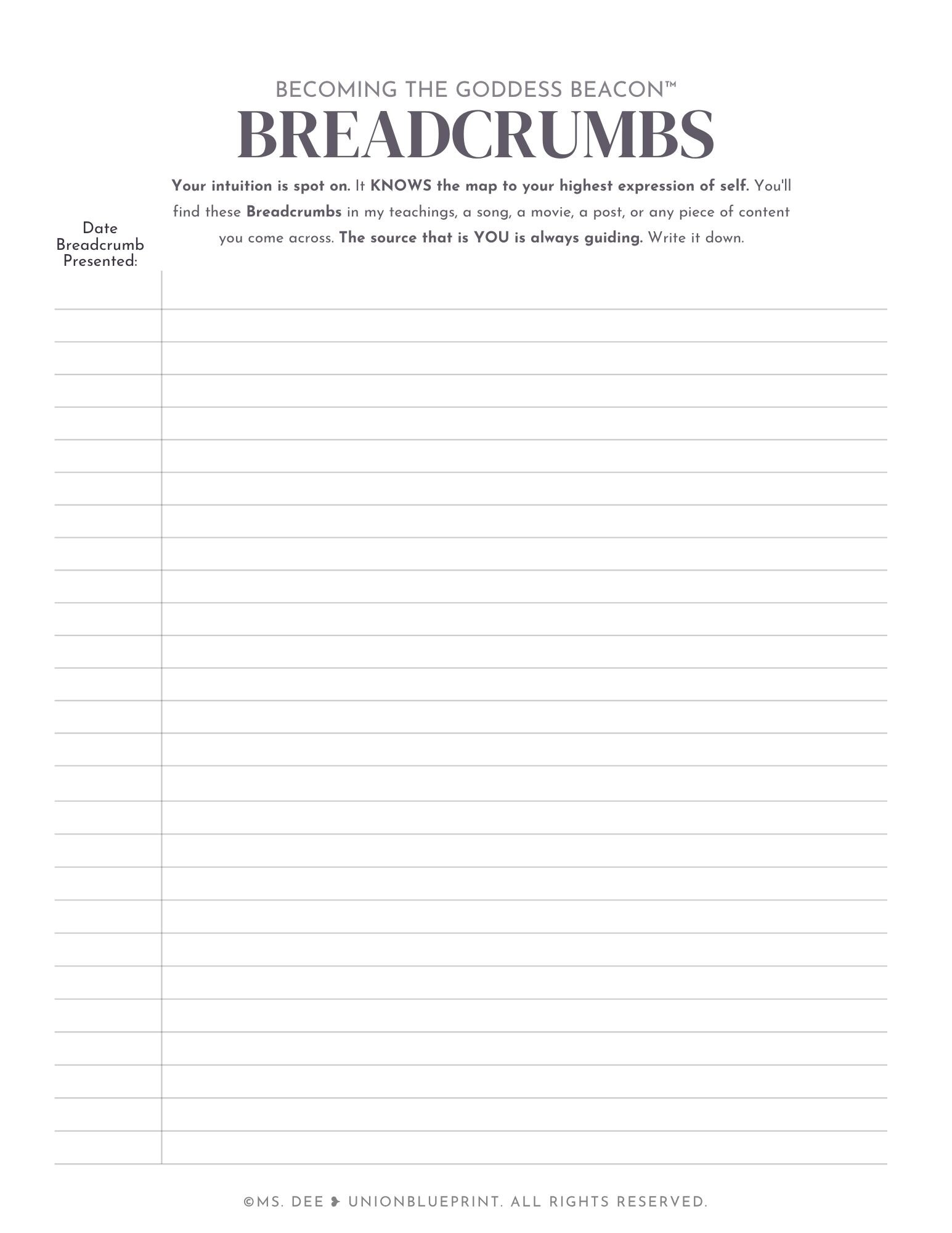 The Breadcrumbs Tracker