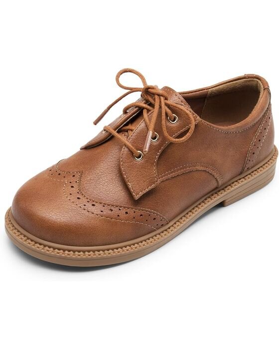Brown Leather Wingtip Oxfords — Shoes fall family photo outfit idea