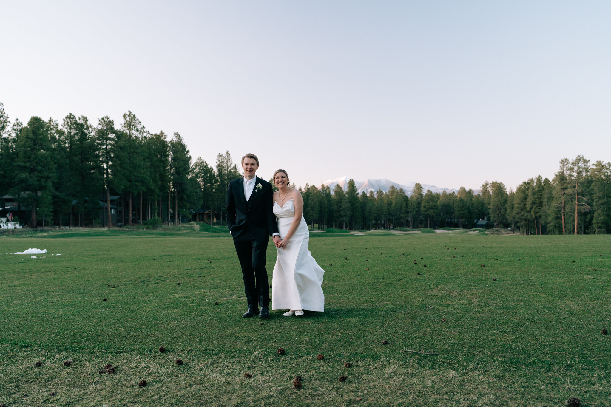 Golden aspen trees at Lockett Meadow Flagstaff Arizona during fall elopement