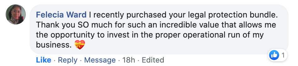 Client testimonial