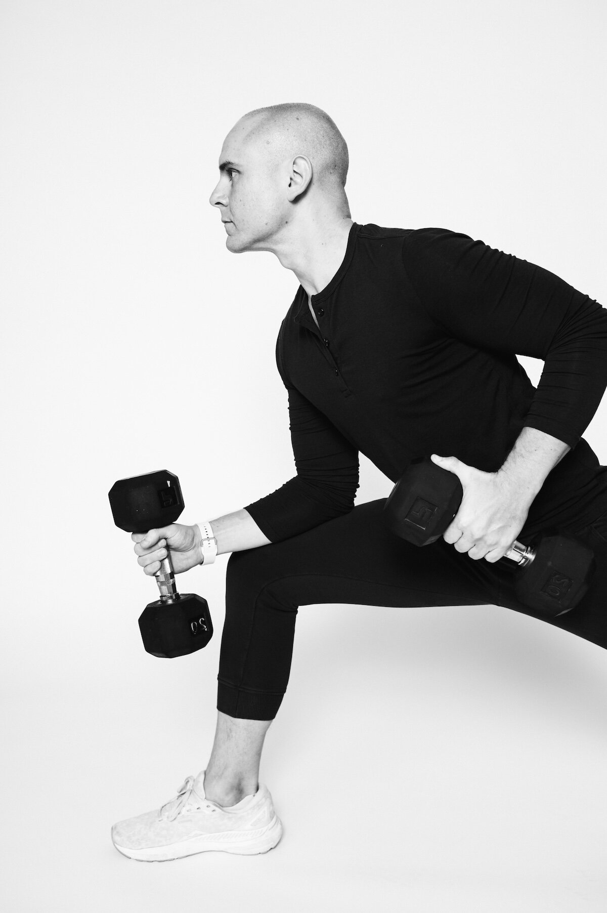 A person training with dumbbells at The Works