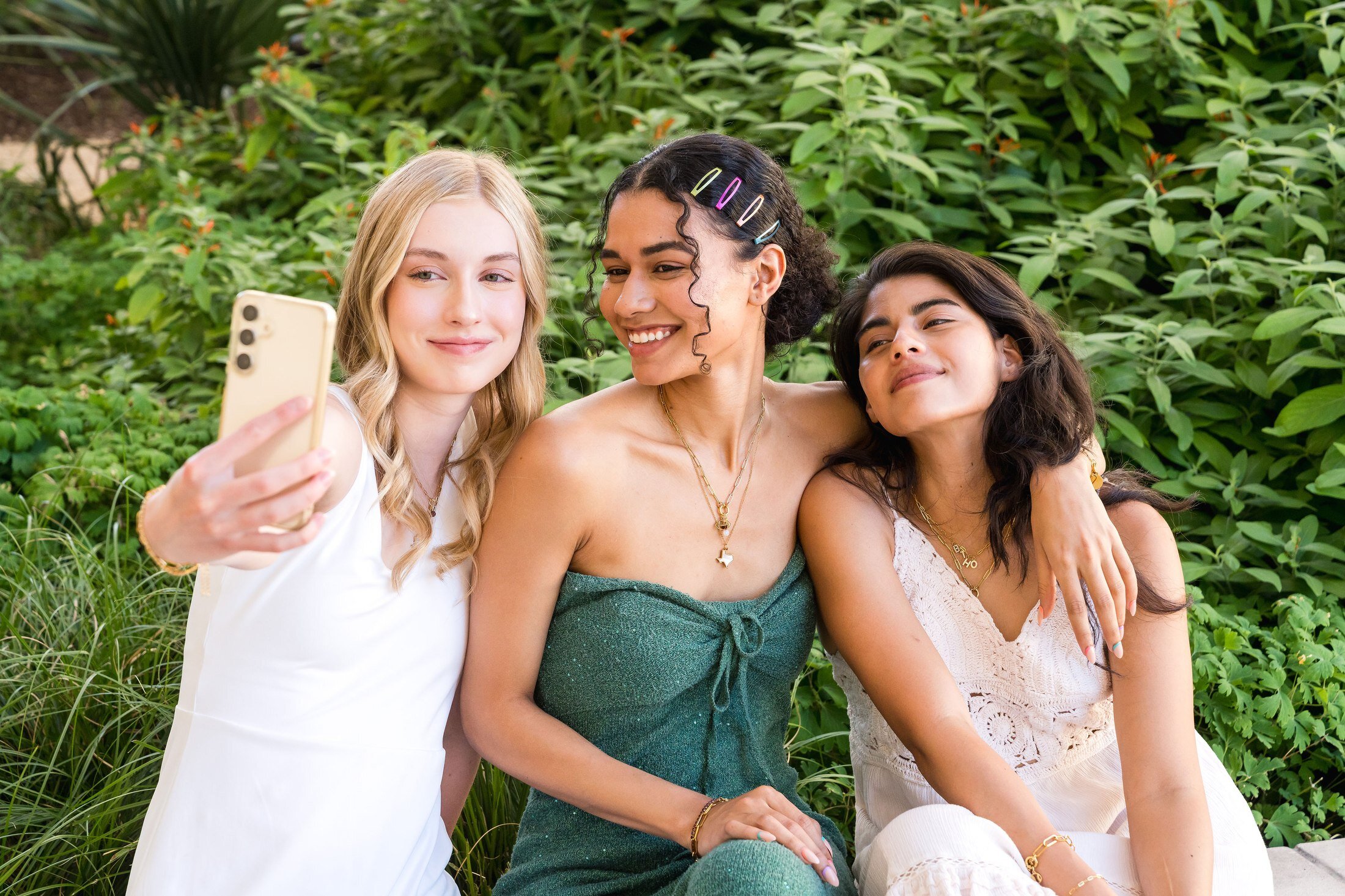 Charm Theory models taking a selfie together in Austin