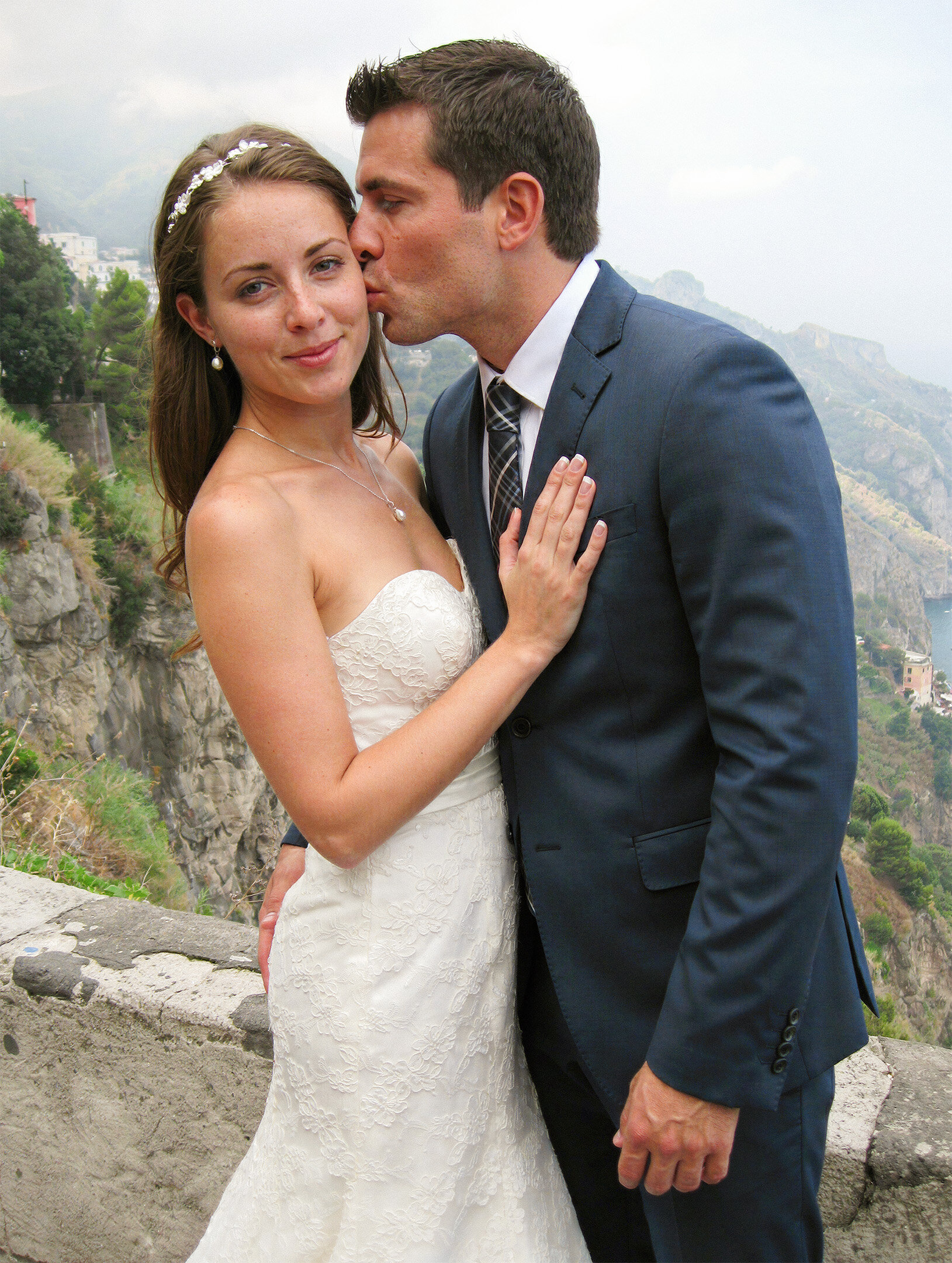 Candid wedding portrait