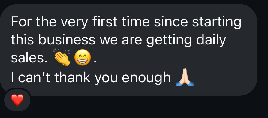 Client message: practically getting orders every week