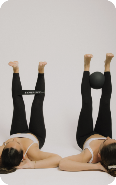Two people relaxing after a workout