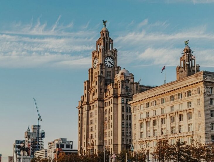 Liverpool waterfront and Royal Liver Building