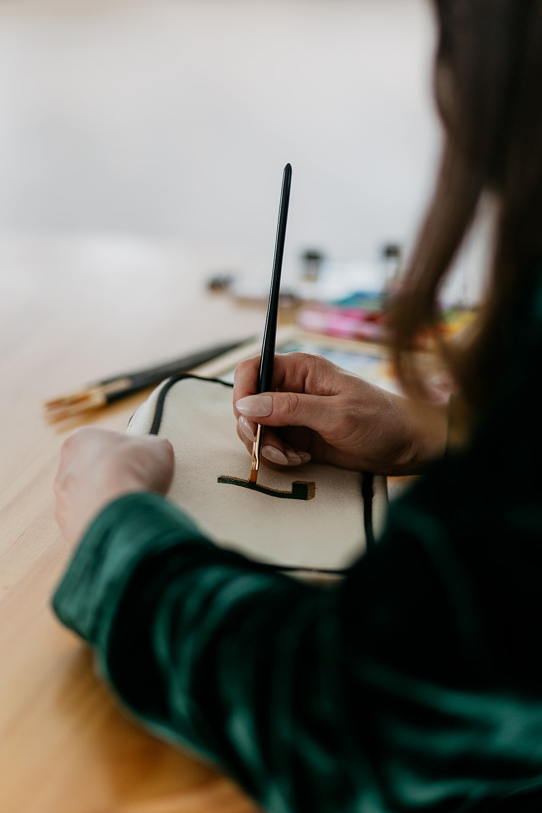 Live on-site calligraphy and engraving at a brand event