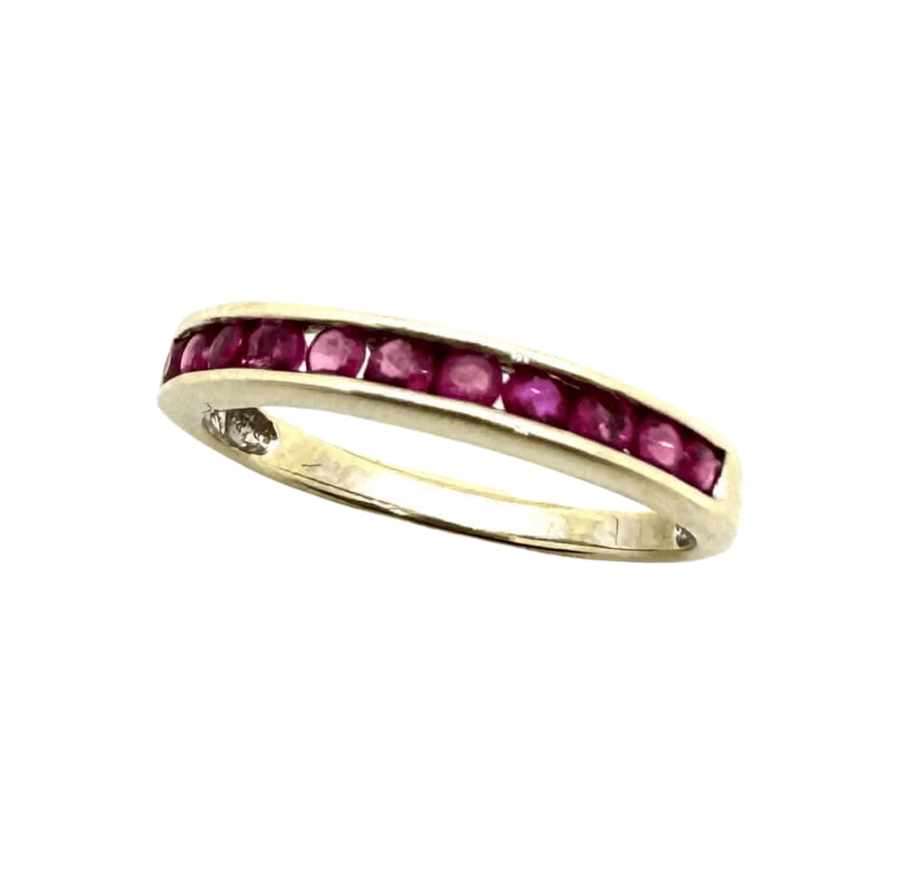 14k White Gold Channel Set Band