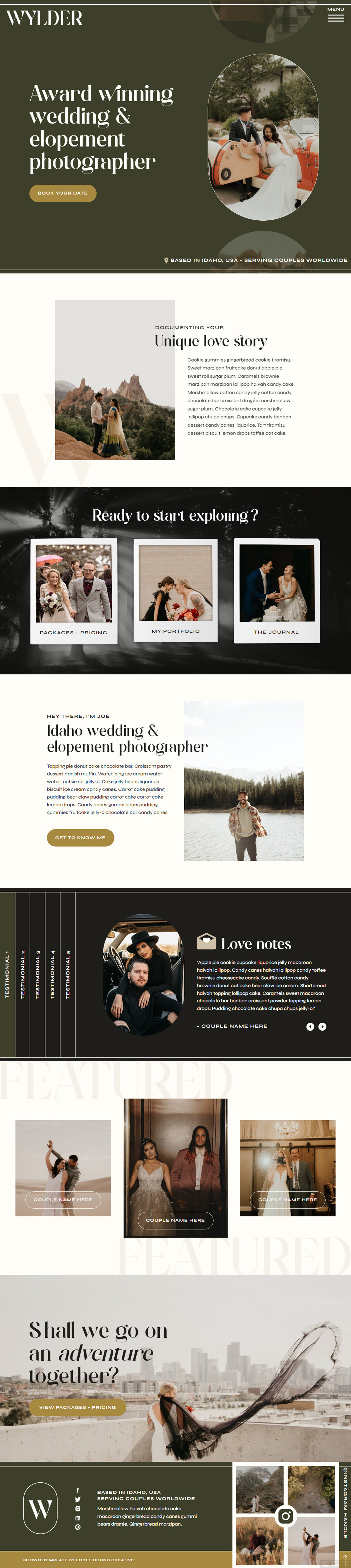 Wylder Showit Template