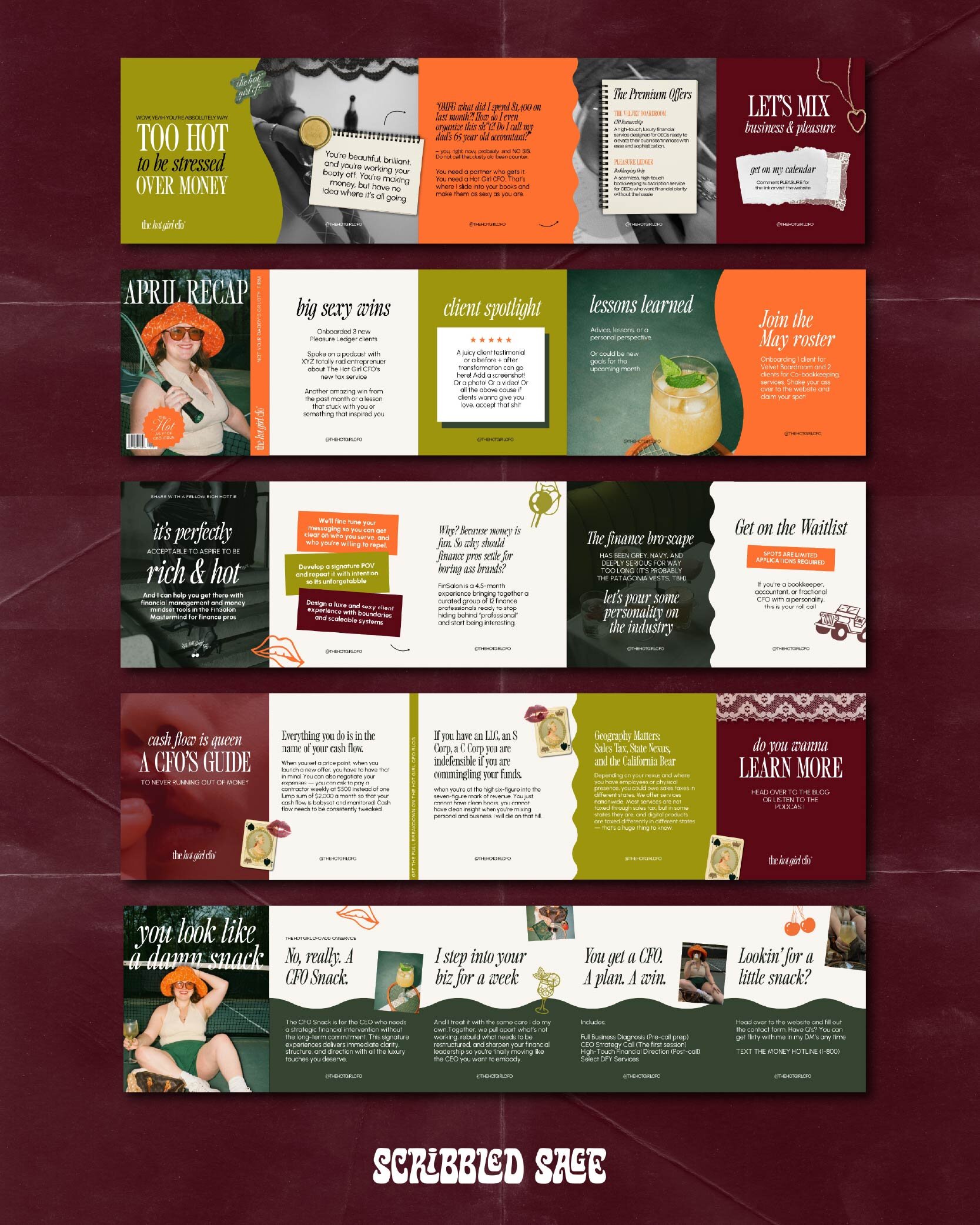 The Hot Girl CFO social media template design