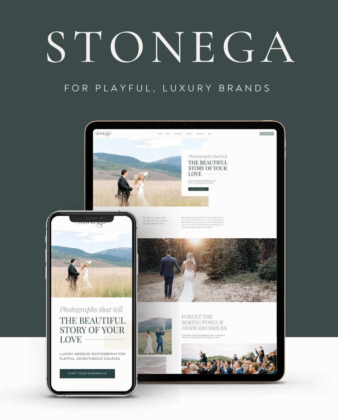 Stonega Showit website template for photographers