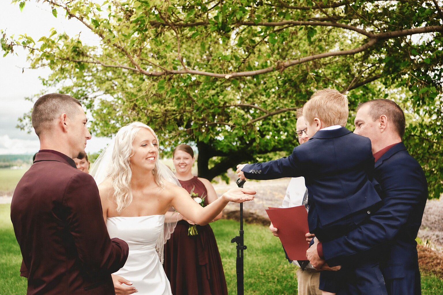 Candid ceremony moment at Quail Ranch