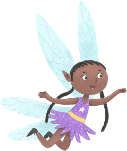 A dirt fairy drifting slowly across the screen