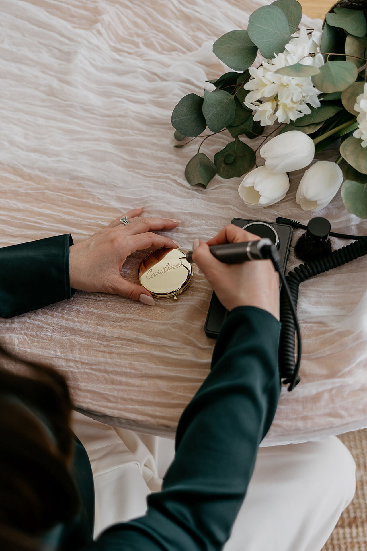 Custom wedding favors live engraving columbus