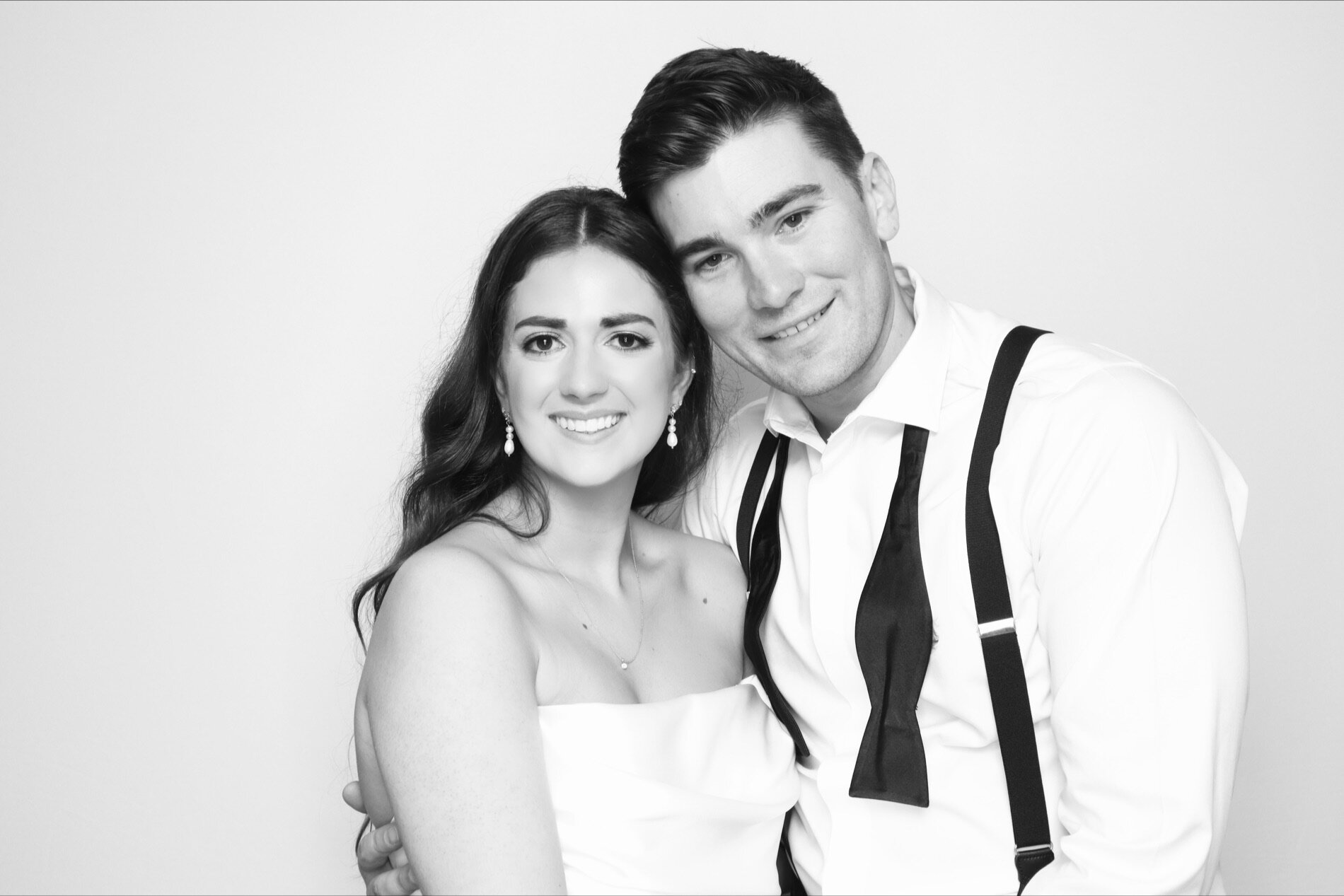 Glam photo booth portraits at an Orlando wedding reception