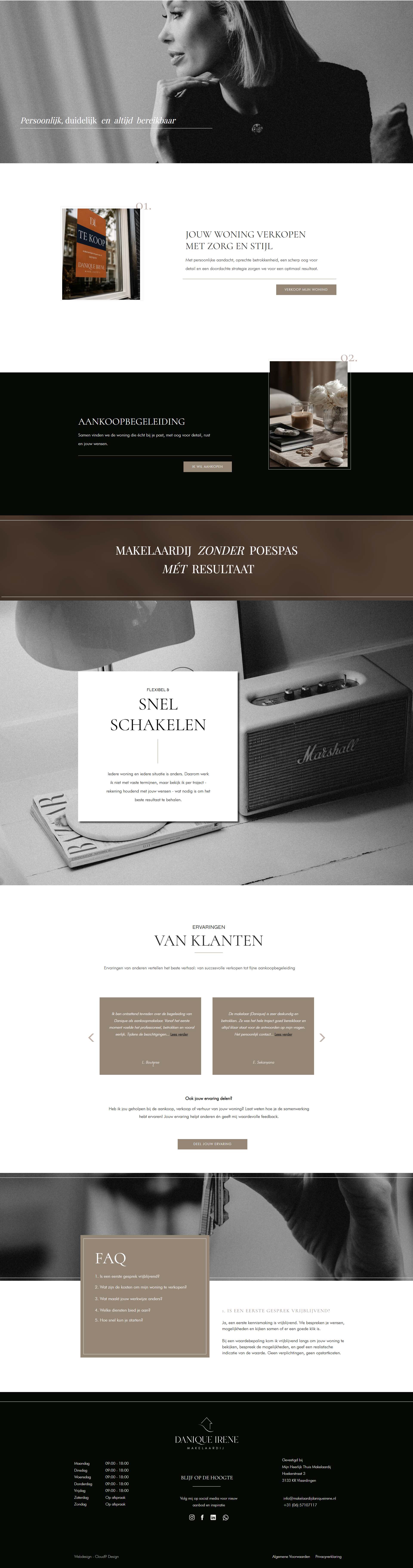 Website voor Makelaardij Danique Irene