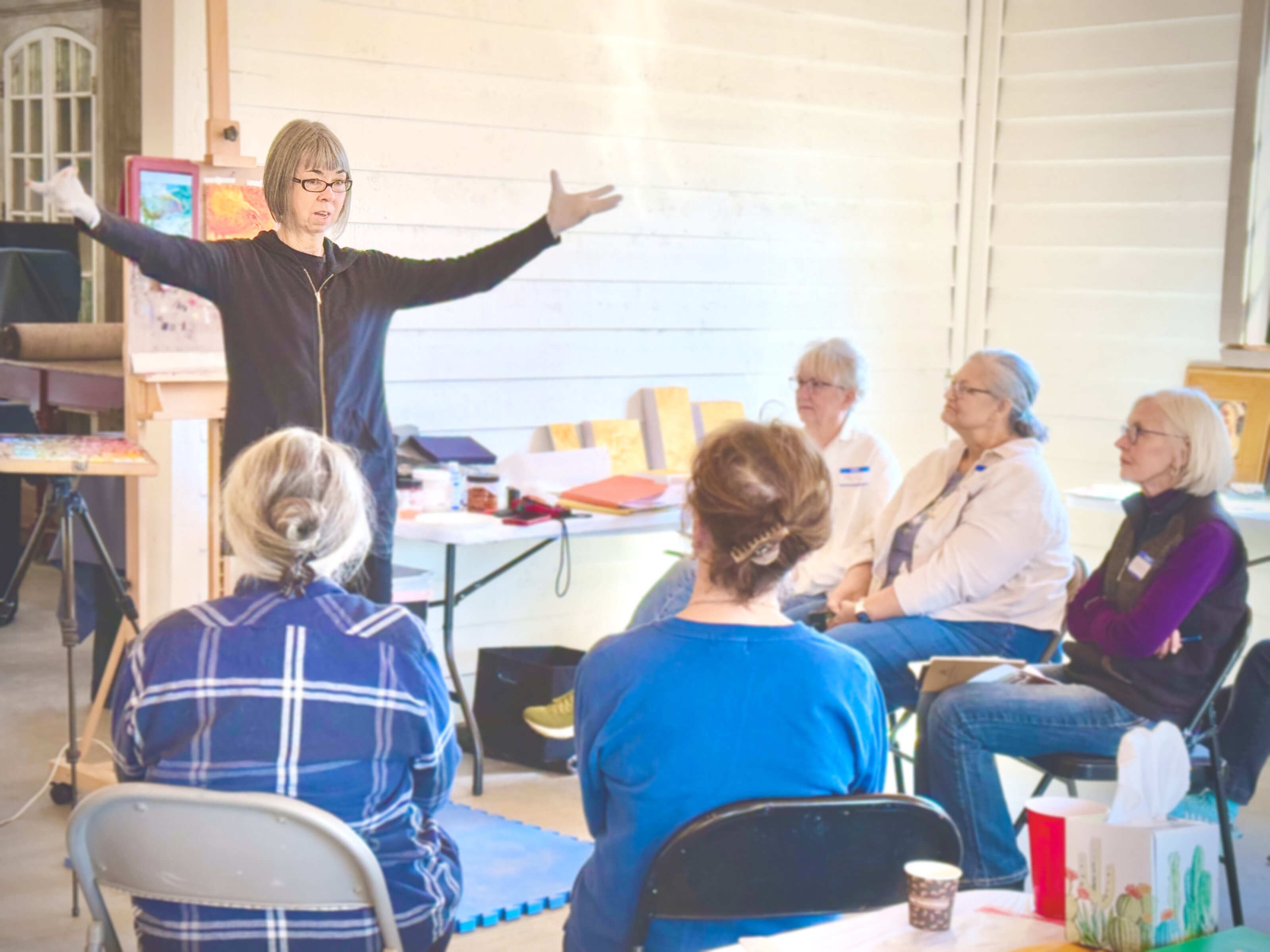 Instructor Doris Vasek teaching a workshop