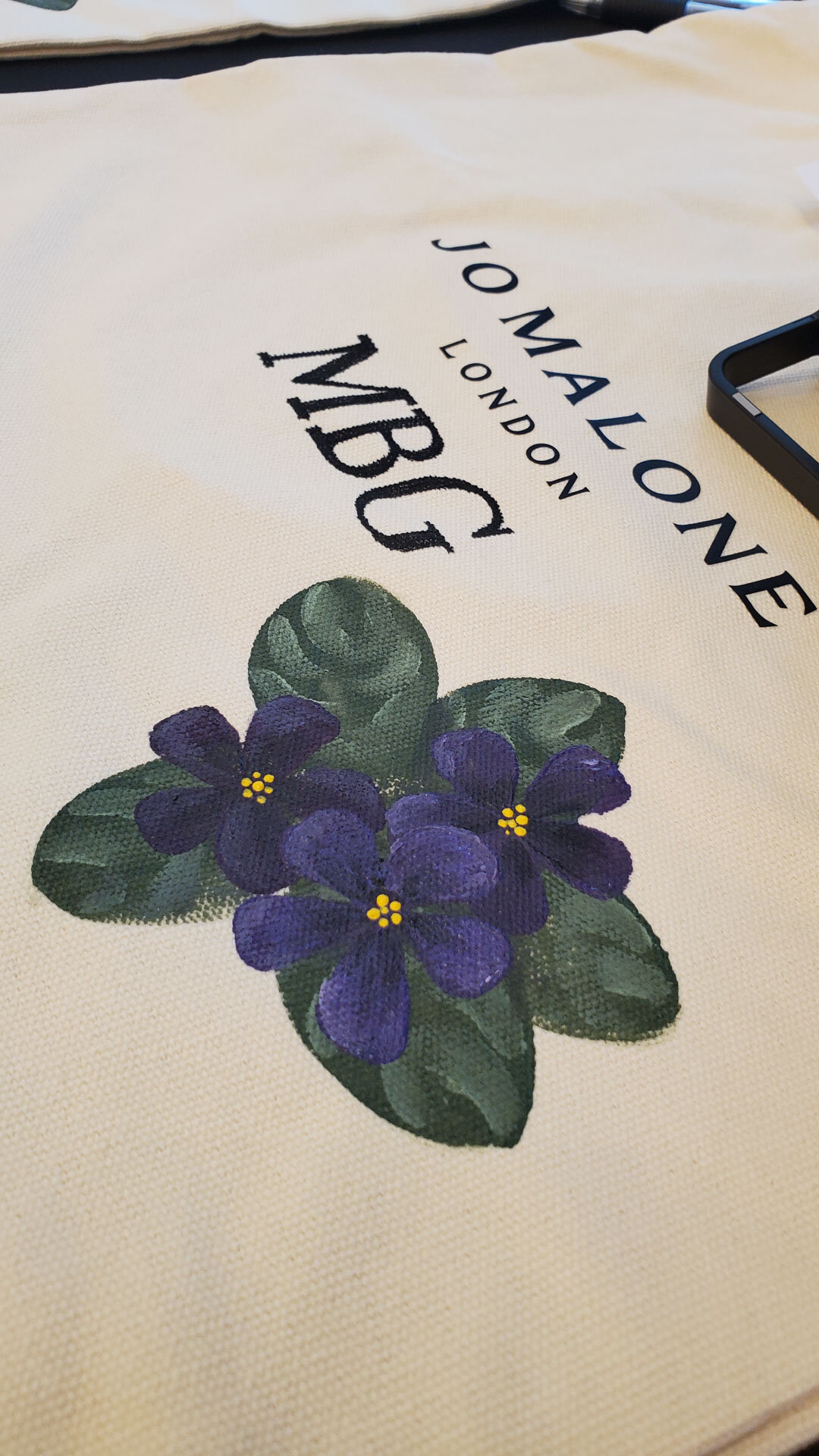 Painted tote jml client gifting experience