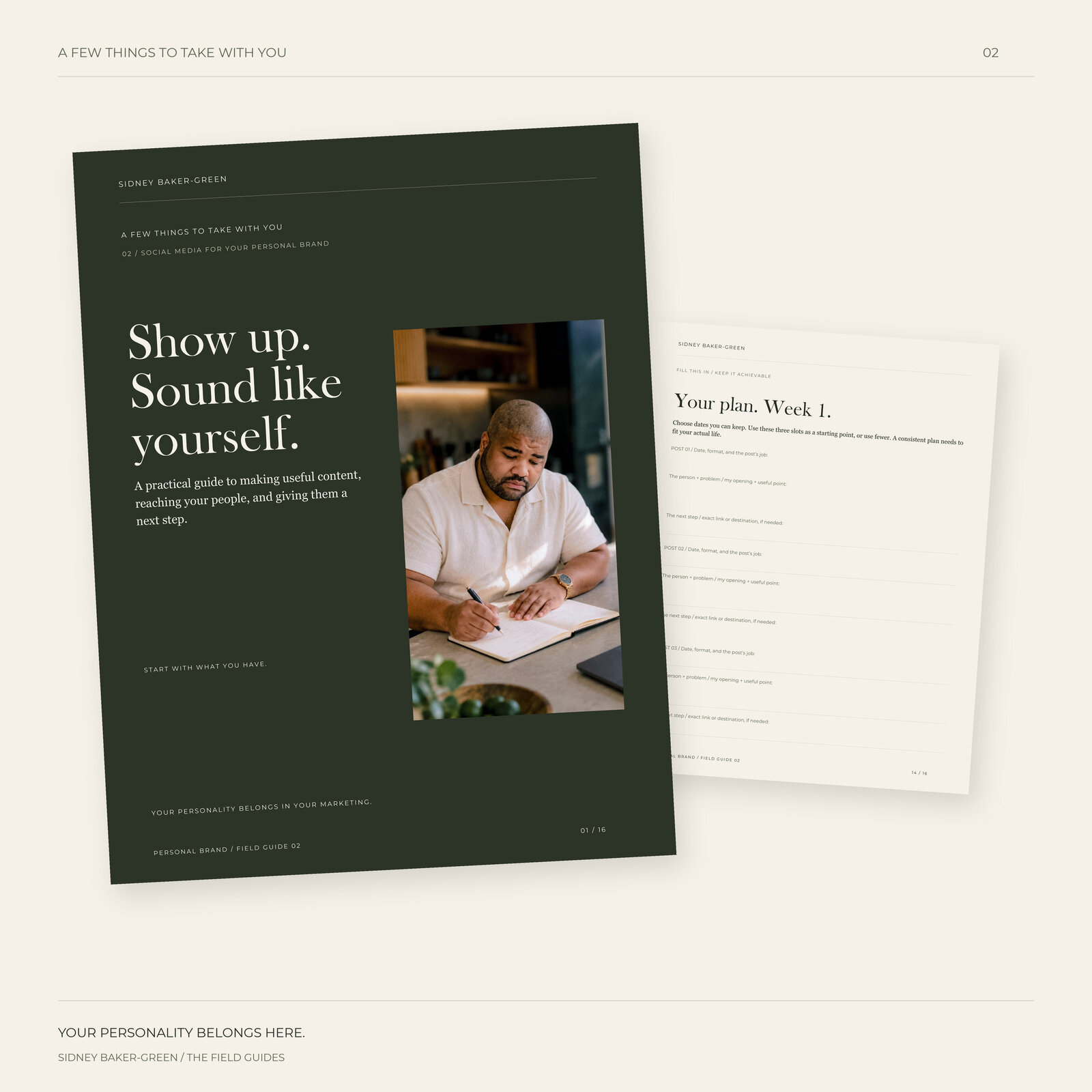 Show Up. Sound Like Yourself. guide cover