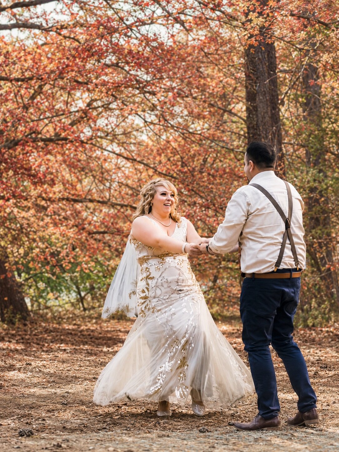 First dance portrait at Descanso Gardens