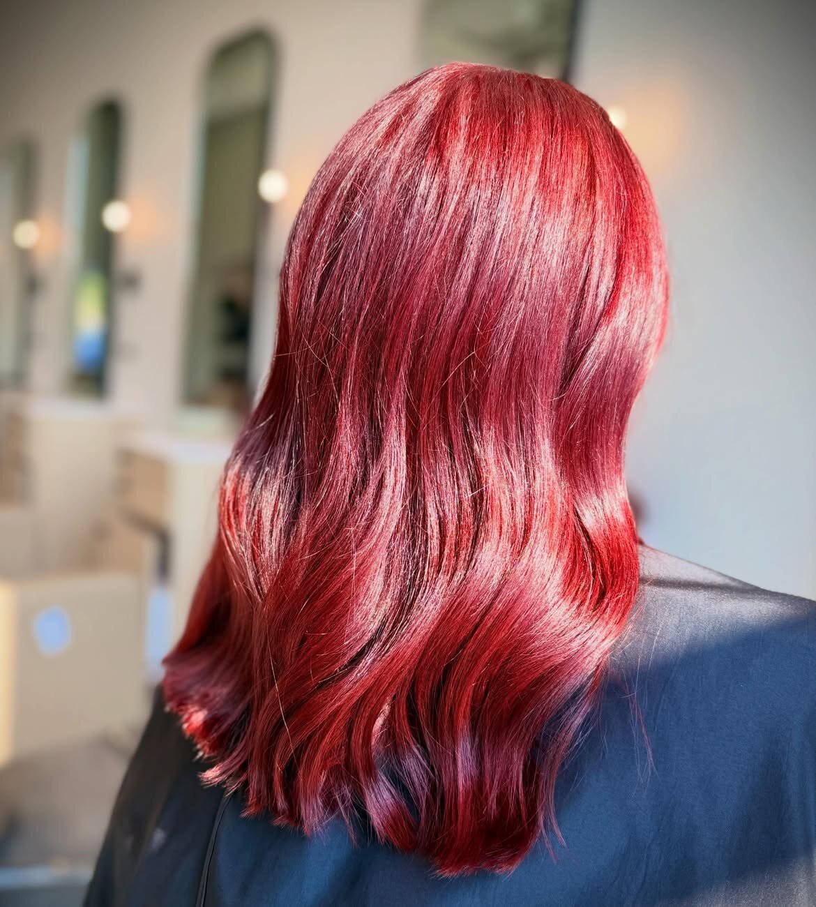 Red hair color by the team at Echelon Salon in Eagle, Idaho