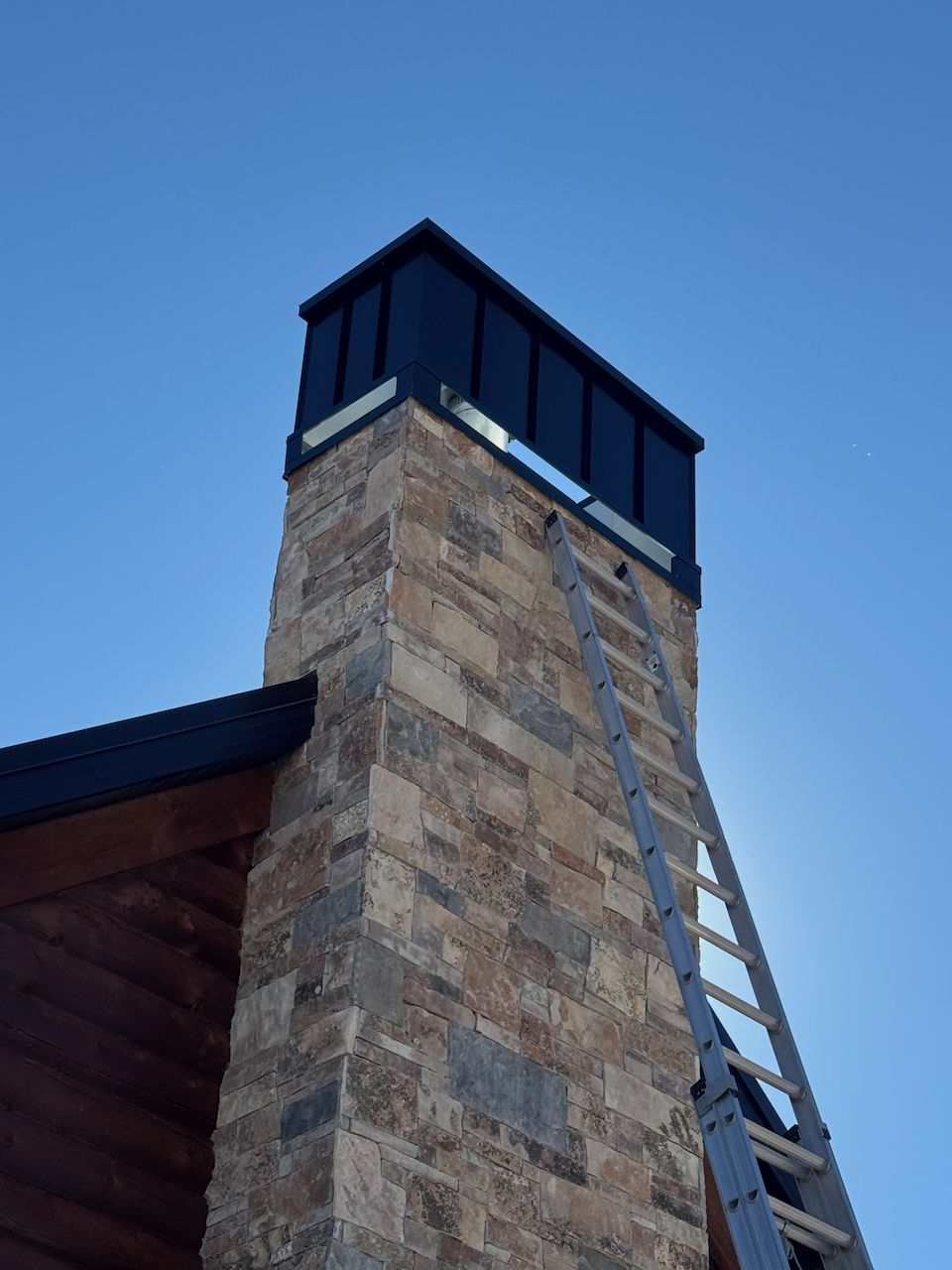 chimney cap and shroud residential metal siding in payson utah