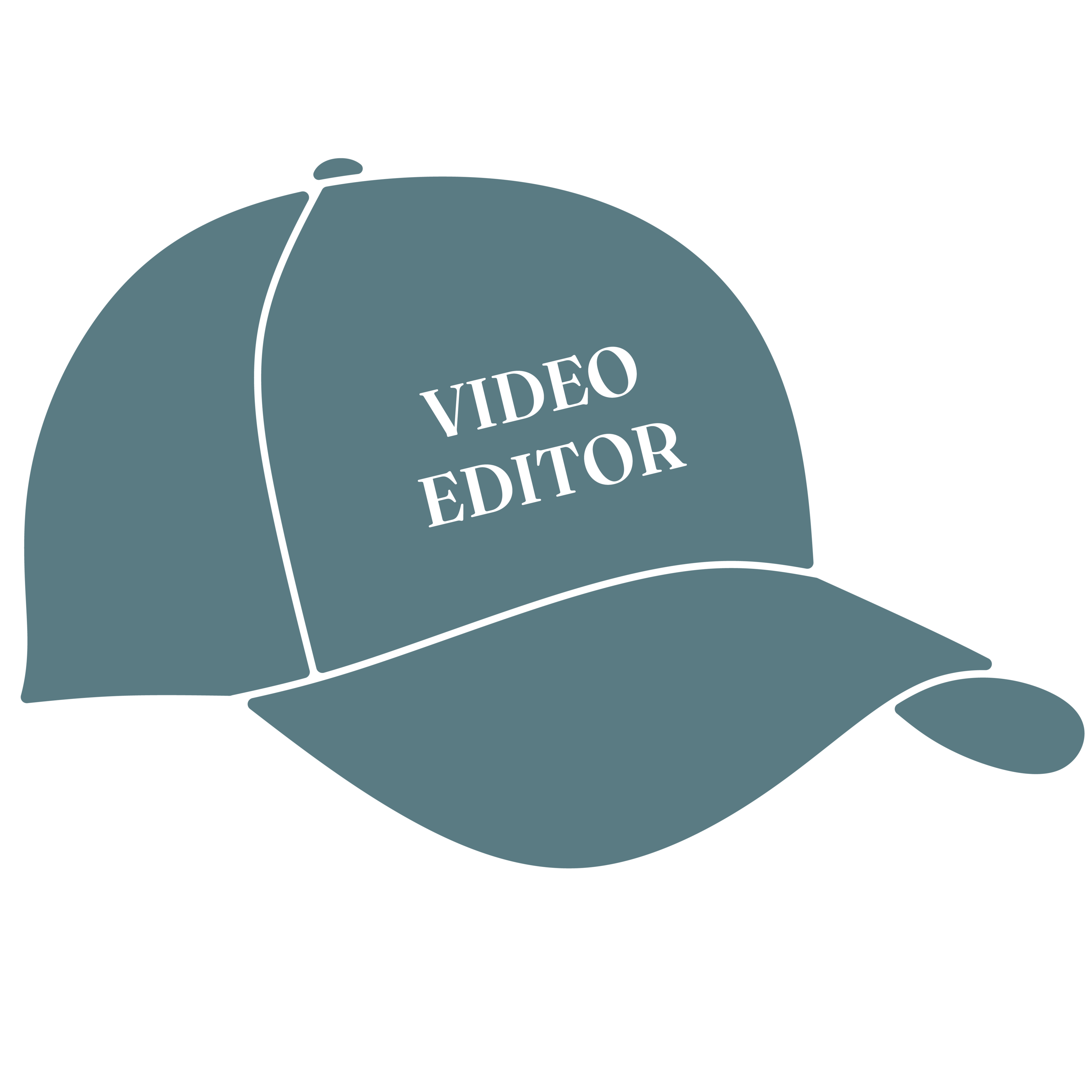Ball cap that says Video Editor