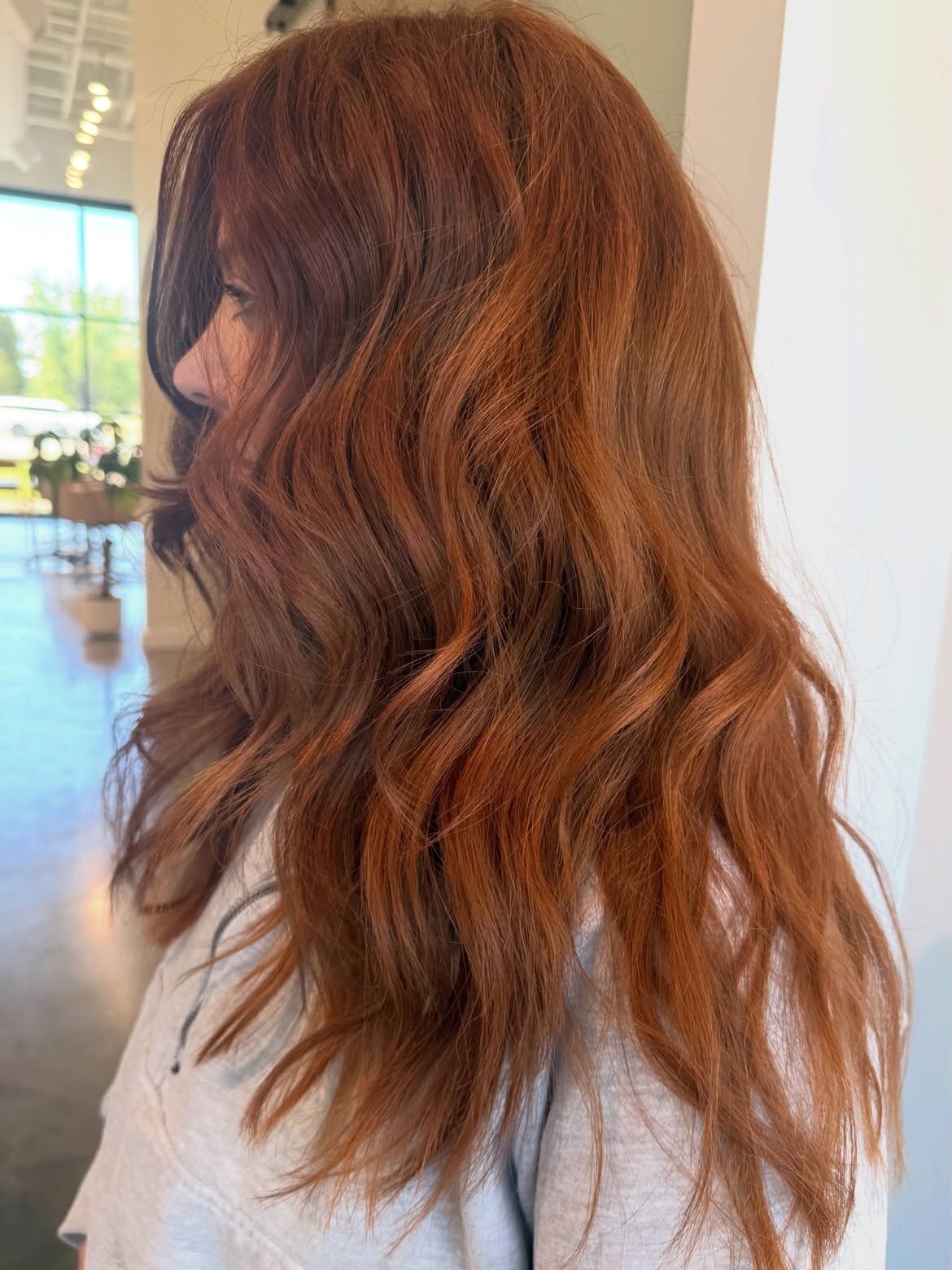 Red hair color by Echelon Salon in Eagle, Idaho