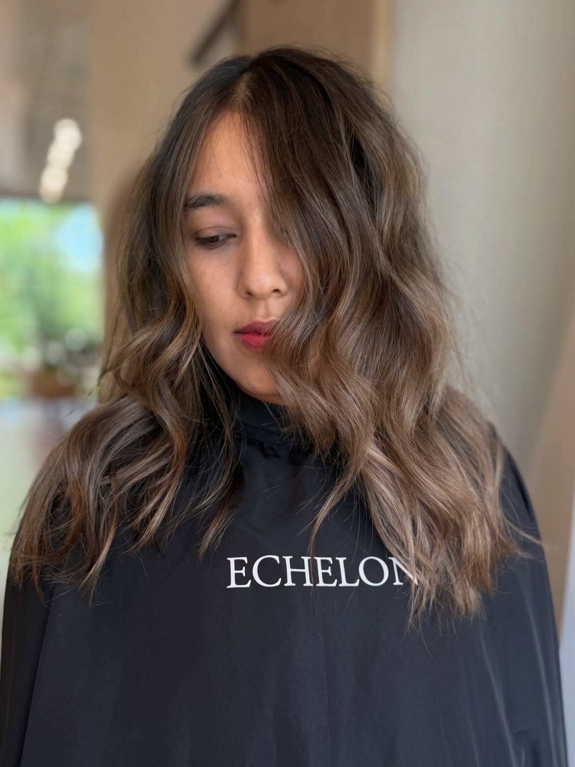 Custom brunette hair color and bronde color at Echelon Salon in Eagle, Idaho