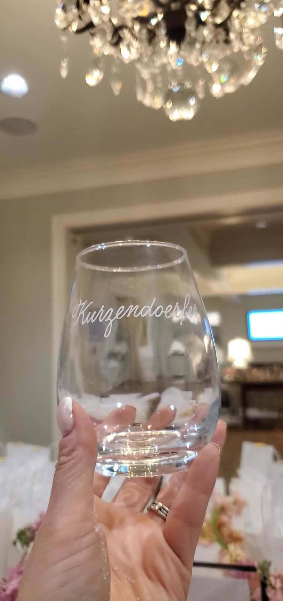 Wine glass wedding favor custom engraved