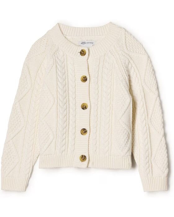 Cream Cable-Knit Cardigan — Sweaters & Layers fall family photo outfit idea