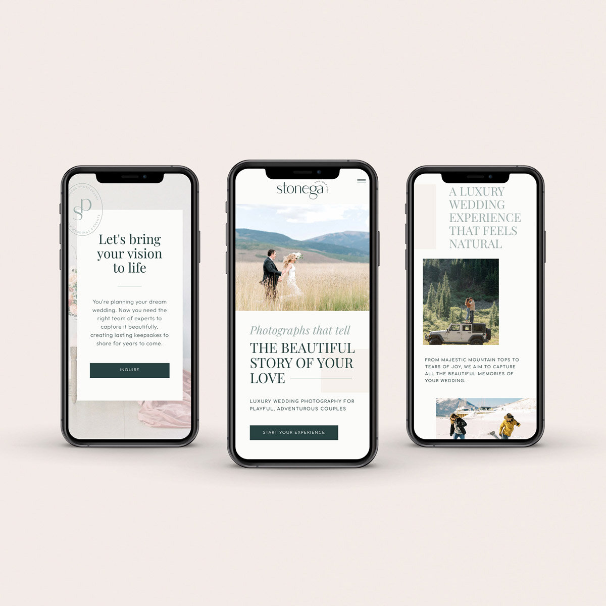 Stonega luxury wedding website template