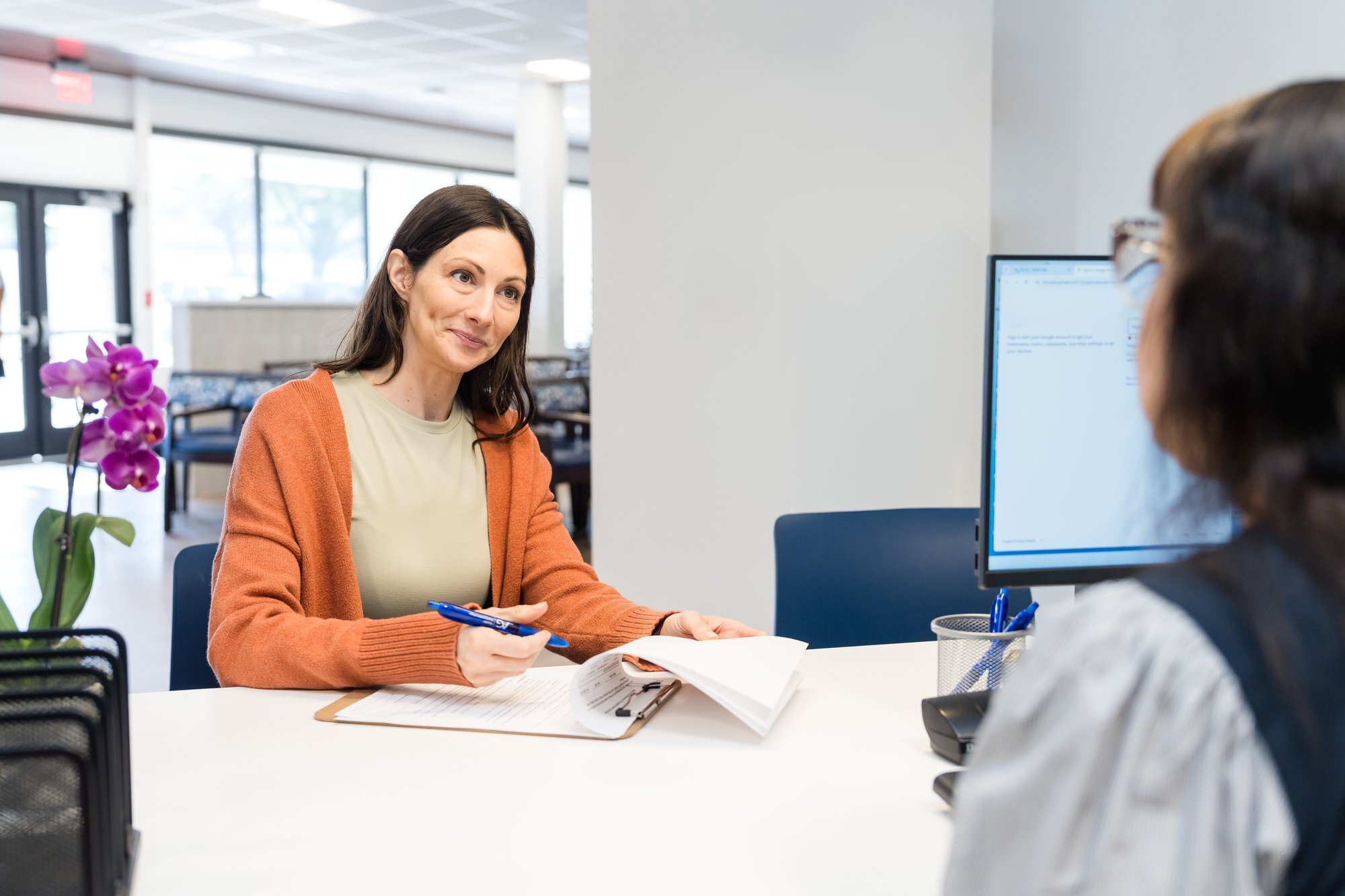 Austin Gastroenterology front desk check-in conversation
