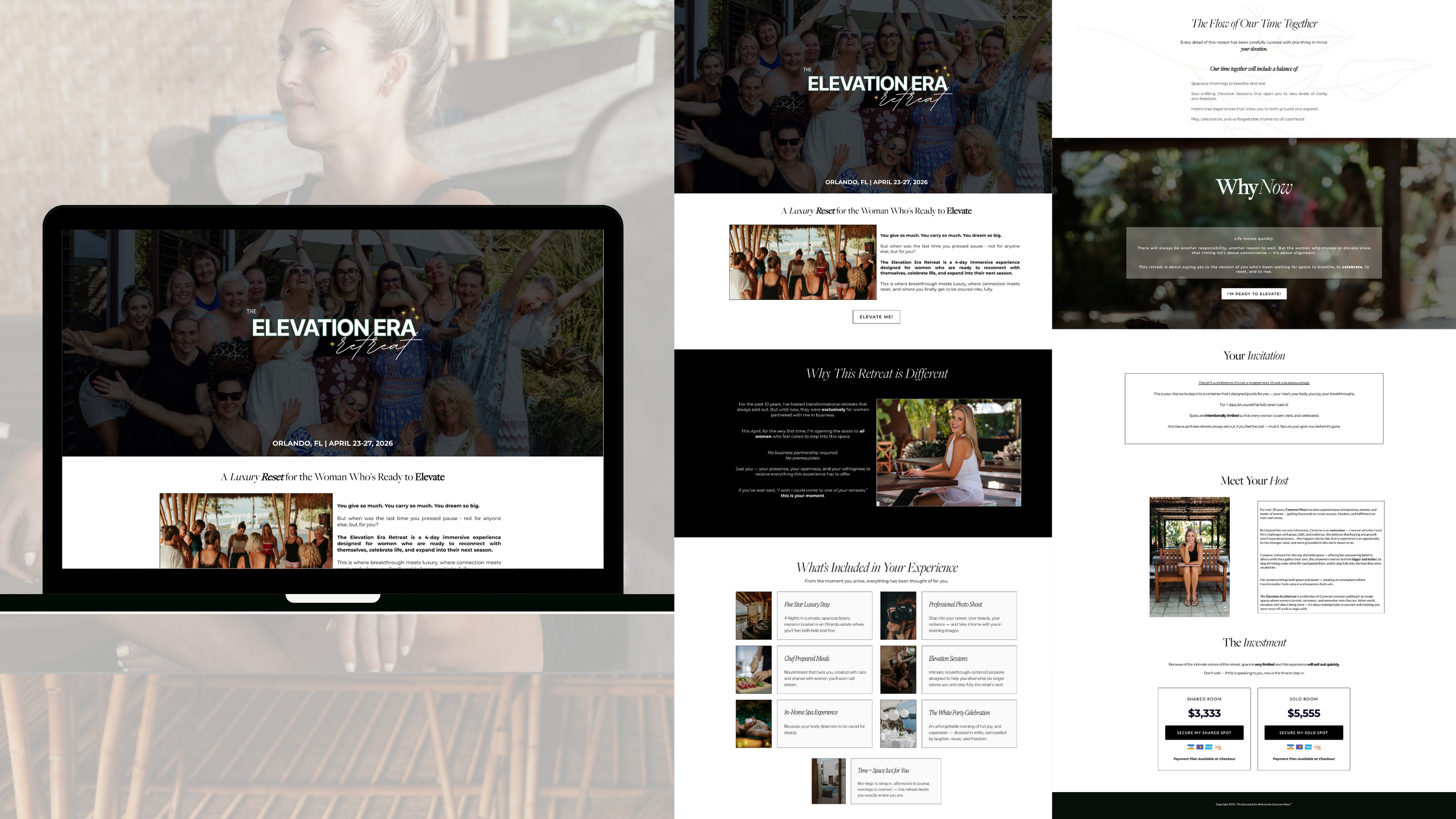 Elevation Era Retreat — website by Sara Keen