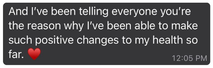 Client testimonial
