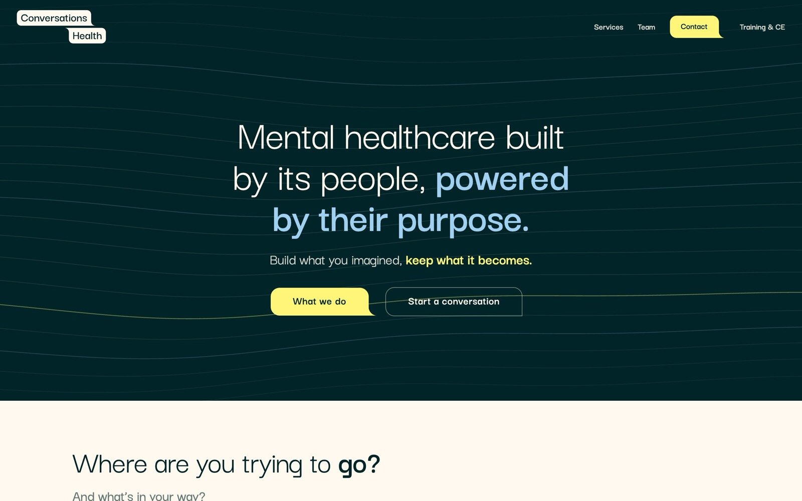Conversations Health website designed by Merrick Multimedia