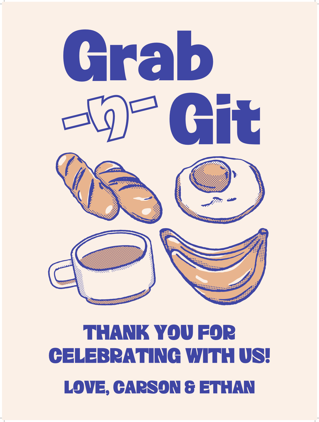Grab N Git wedding brunch card