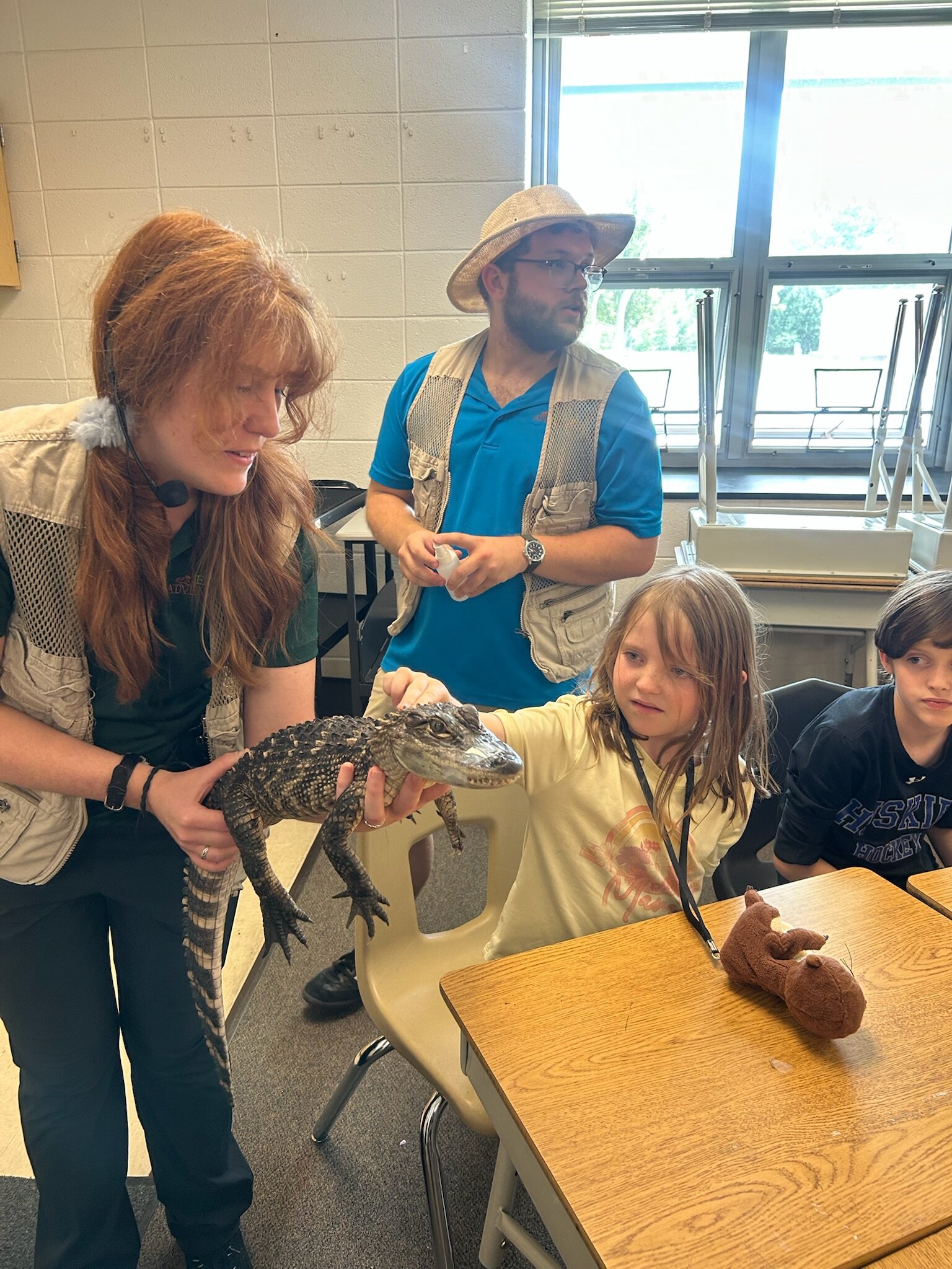 Reptile Rangers camper up close with a reptile