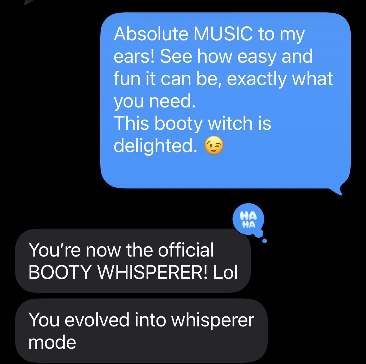 Client message with a playful nickname for Jax