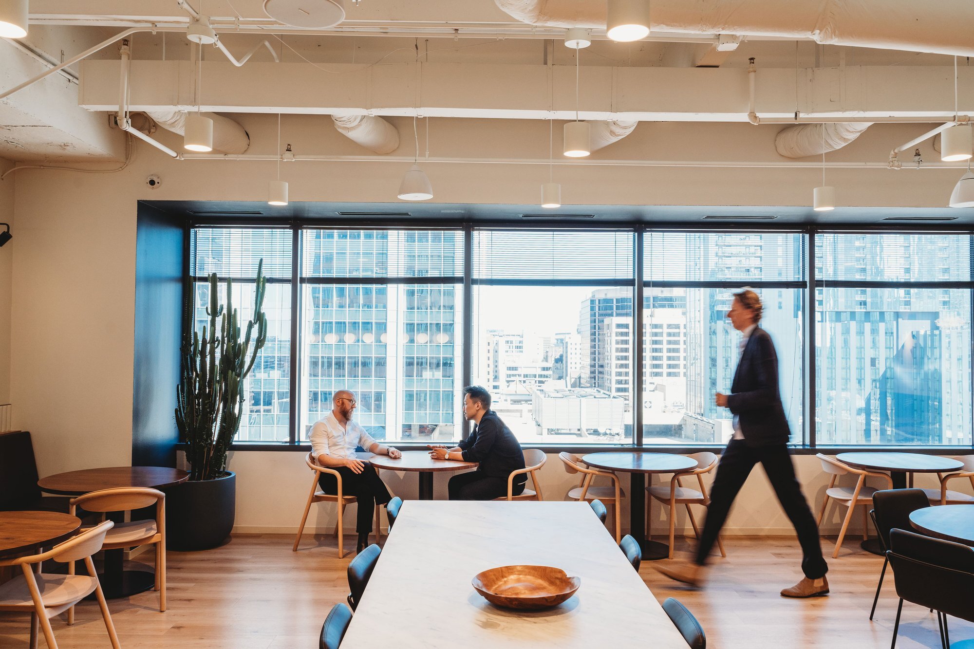 UNS corporate photography of the lounge area in the Austin office