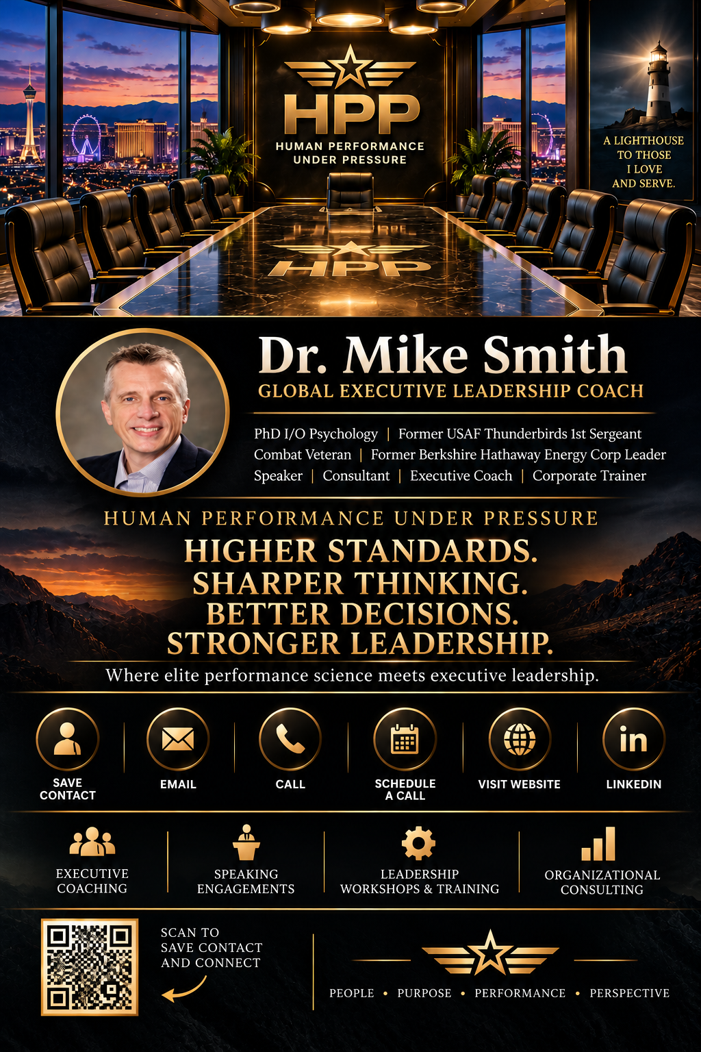 Dr. Mike Smith — Human Performance Under Pressure digital business card