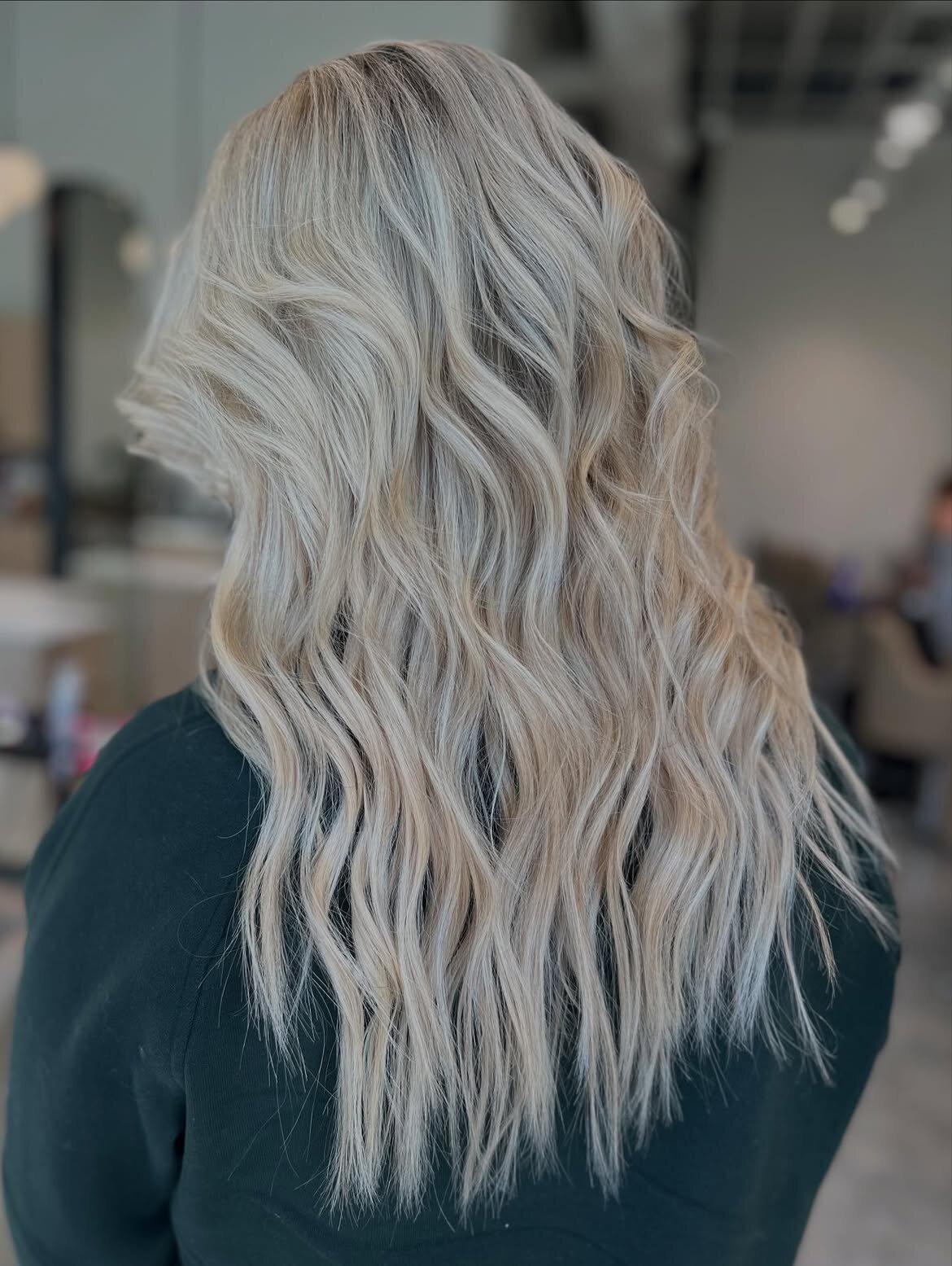 Blonde color and hair extensions done at our salon in Eagle, Idaho