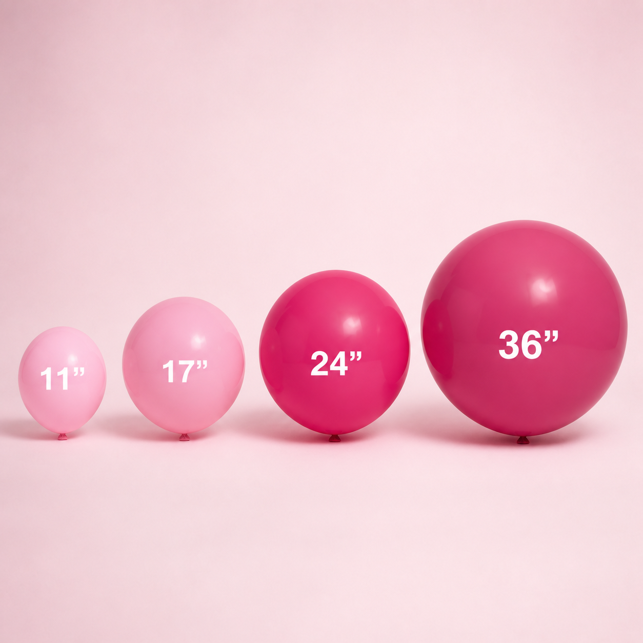 Balloon size comparison
