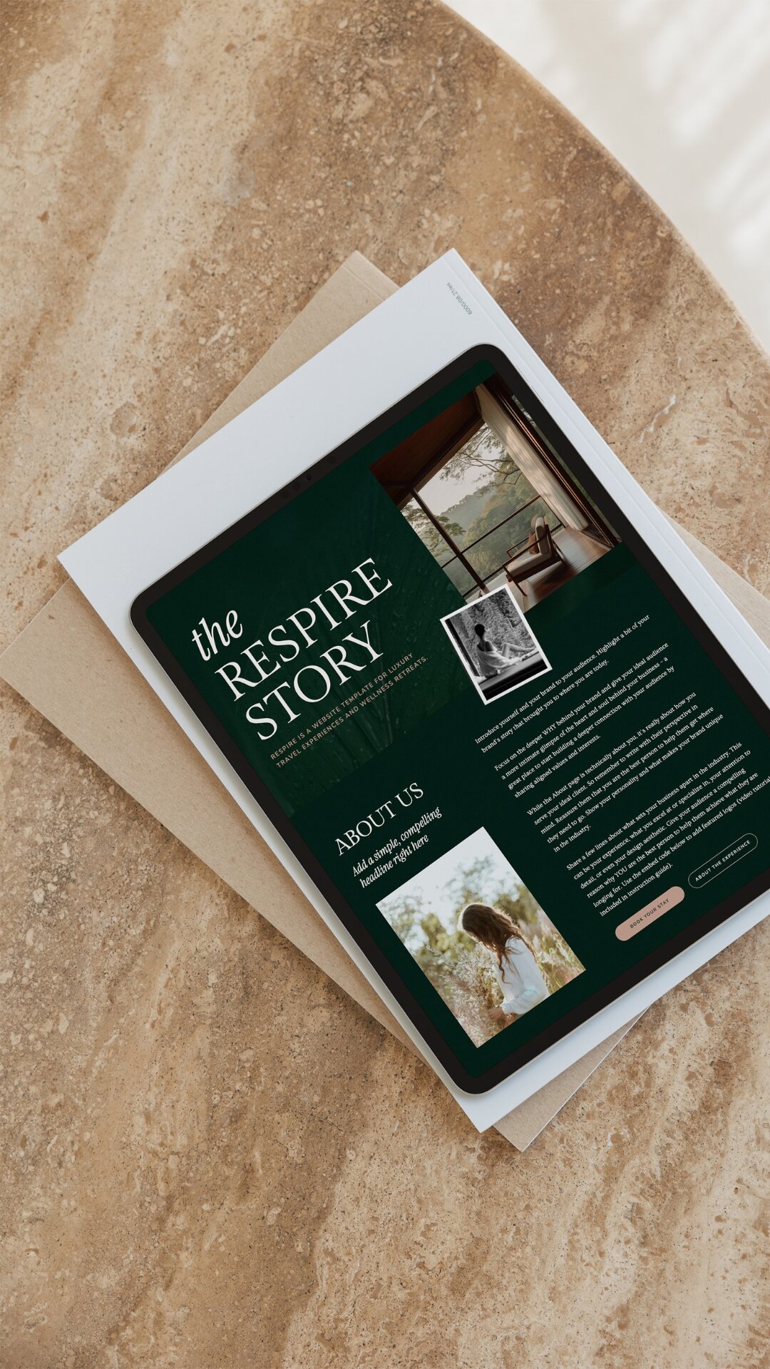 Respire template on ipad