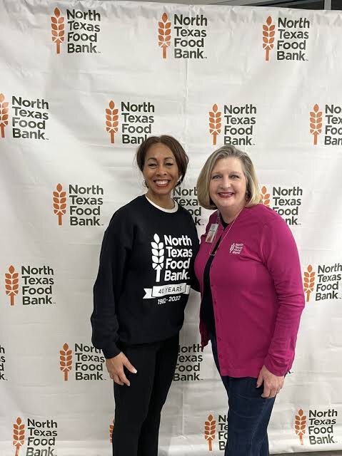 Community volunteers serving together at the North Texas Food Bank