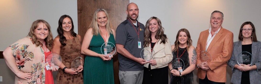 Bailey with fellow award recipients at the BLDC annual awards ceremony