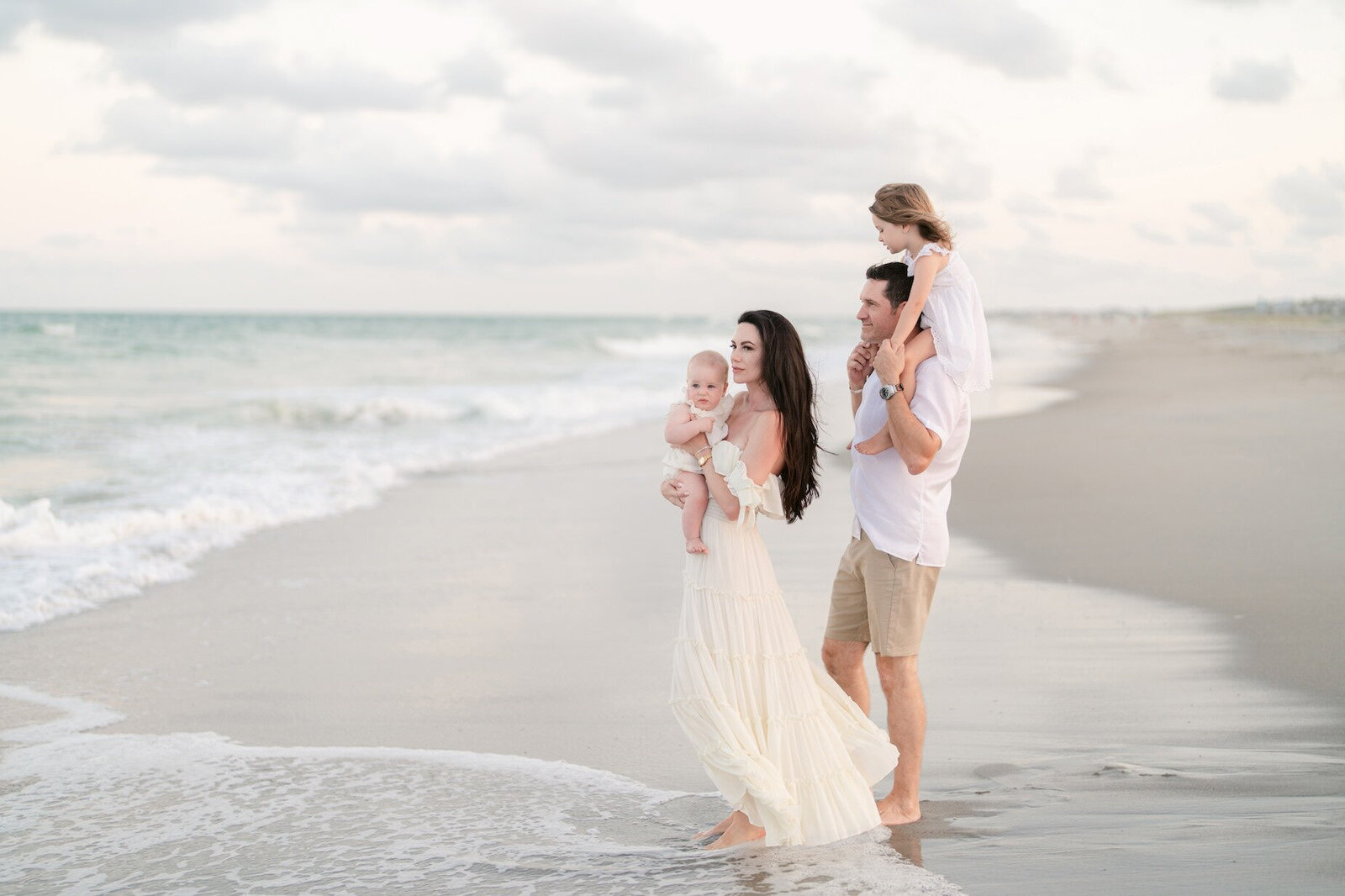 Family portrait session on the beach in Myrtle Beach, South Carolina